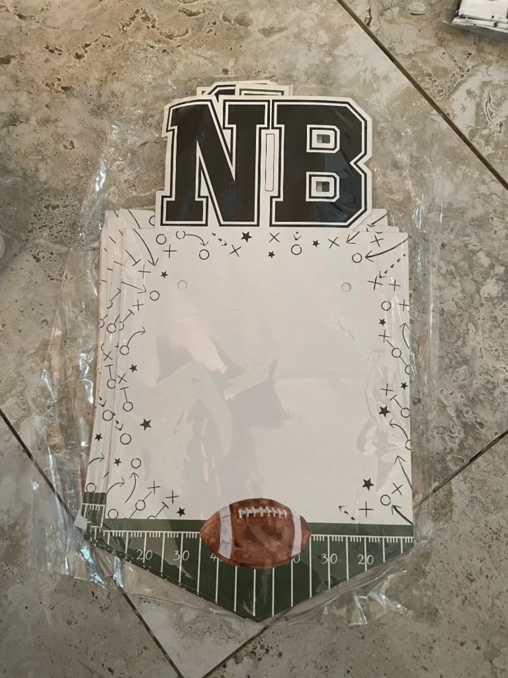First Year Down Football Birthday Party Decor Bundle Balloons Backdrop Banner